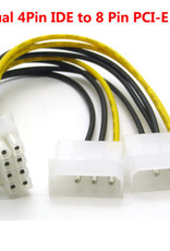 Xtech 8 Pin to Dual Molex Power Cable