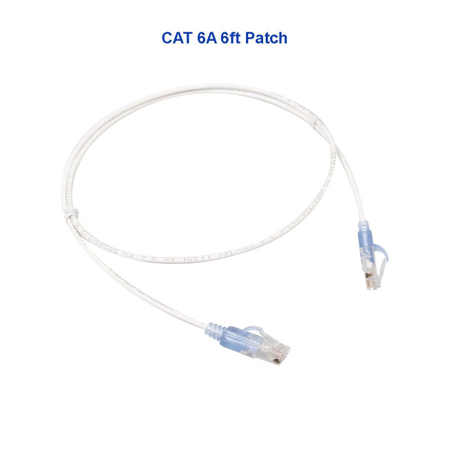 Bell CAT 6A UTP Slim Patch Cord, White 2M BC6A-2MW