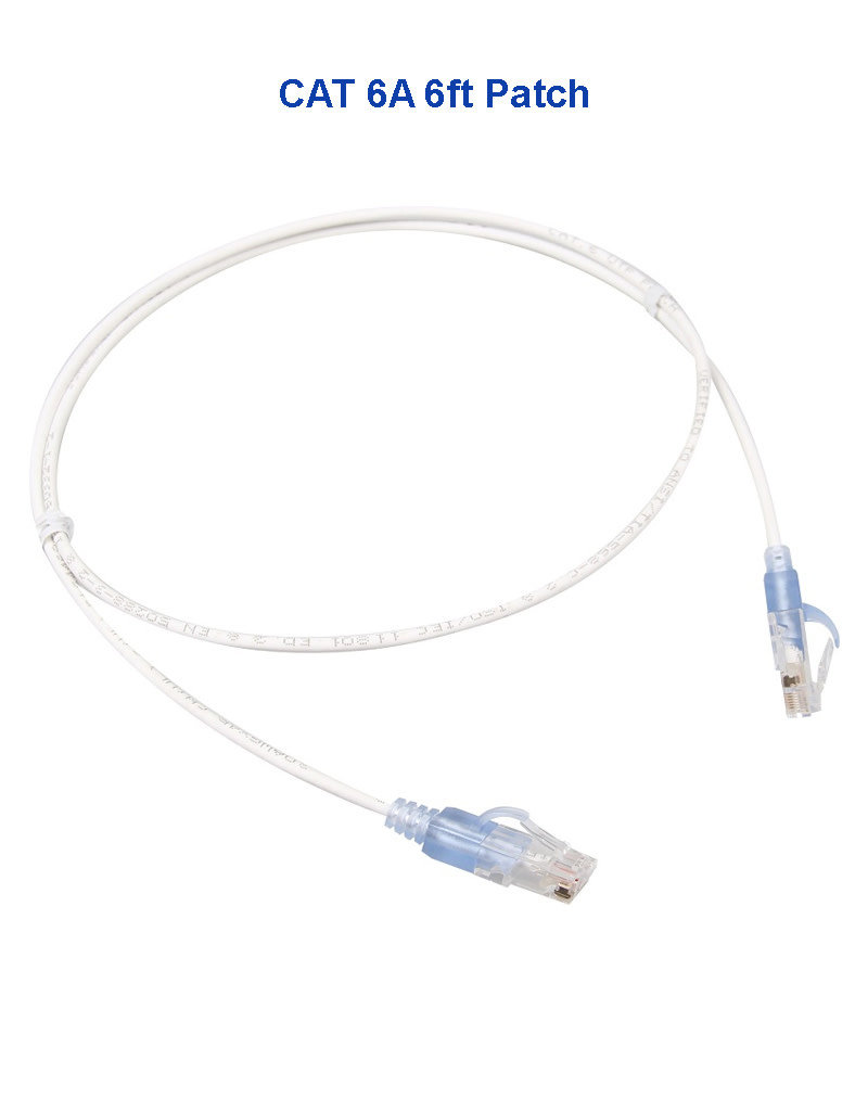 Bell CAT 6A UTP Slim Patch Cord, White 2M BC6A-2MW