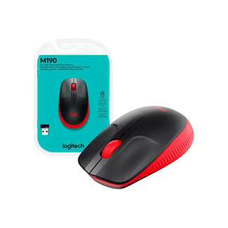 Logitech Logitech M190 Full-size Wireless Mouse Red & Black 910-005904