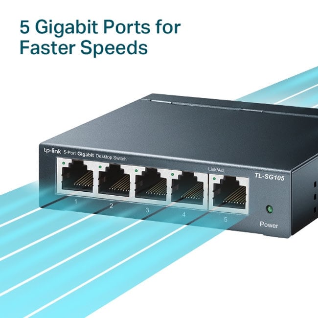 TP-Link TL-SG105 5-Port 10/100/1000 Mb/s Desktop Switch TL-SG105