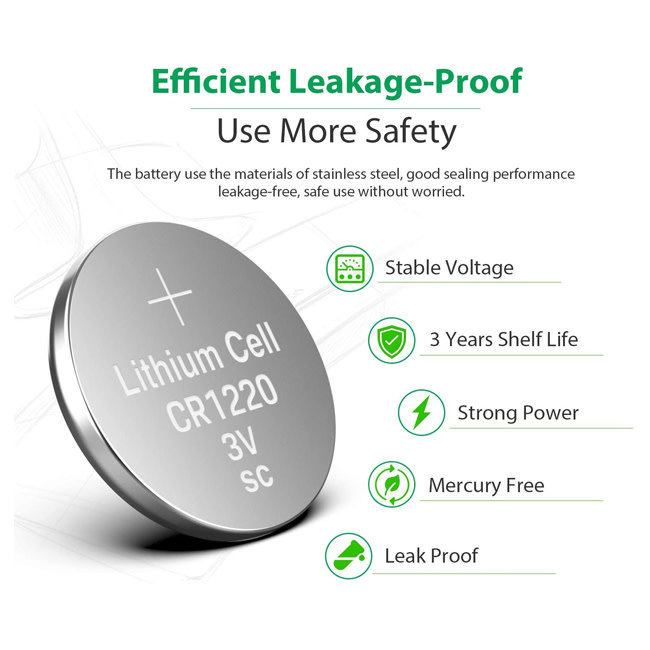 LiCB CR1220 Battery for DVR / NVR Etc