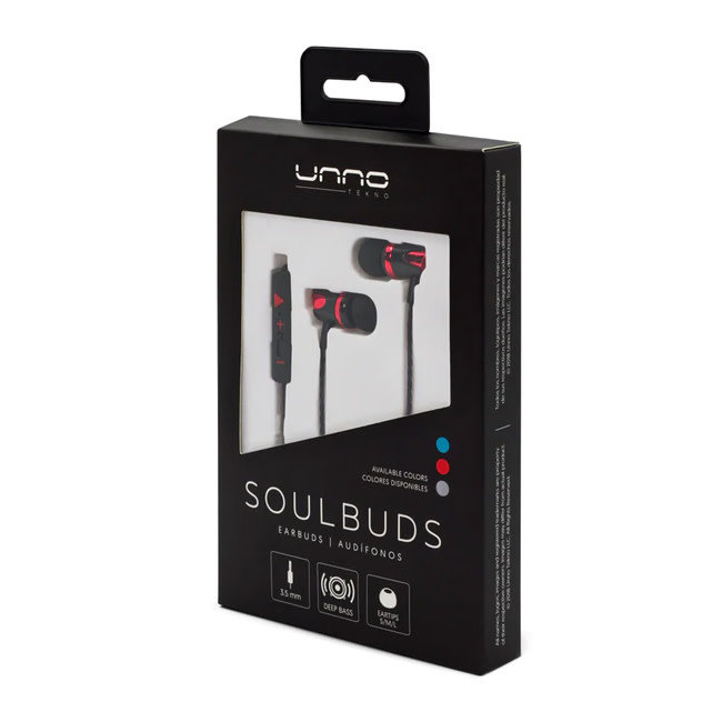UNNO Earbuds SoulBuds 3.5mm with MIC - Red - HS7009RD