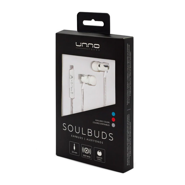 UNNO Earbuds SoulBuds 3.5mm with MIC - Silver - HS7009SV