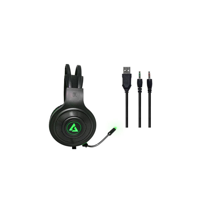 UNNO Headset Gaming Brave BRV35 USB w/MIC - HS7235GN