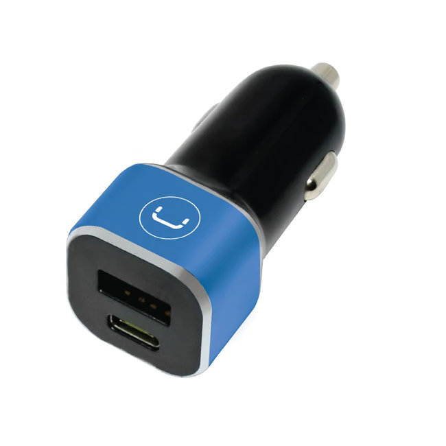 UNNO Car Fast Charger PD28W Dual Port Type A & C - PW5025BK