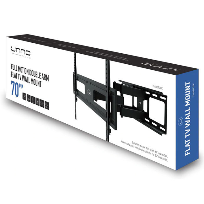 UNNO TV Wall Mount Full Motion Double Arms 70" - TM8077BK