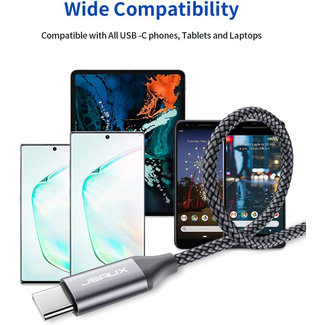 Jsaux USB Type C to USB Type C Cable 3Ft 60W/3A Braided