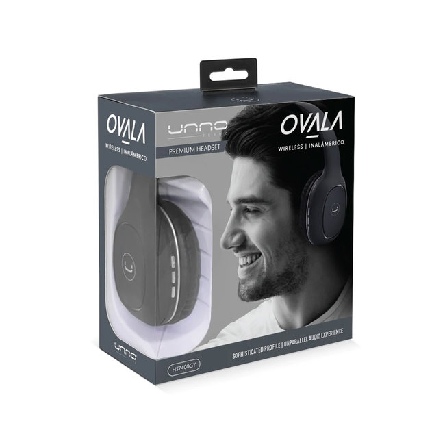 UNNO Headset Ovala BT with MIC - Gray - HS7408GY