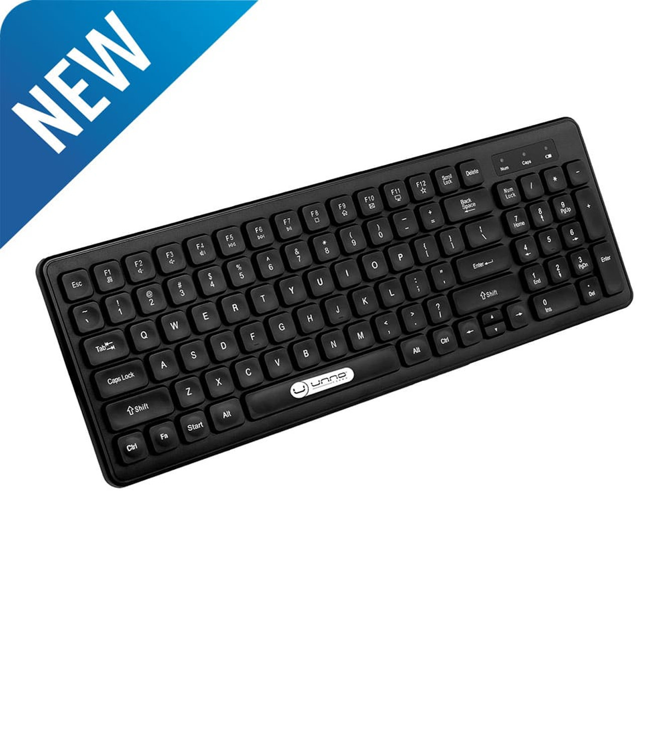 TECLADO UNNO KLASS USB ESPAÑOL/ KB6701BK/ (154989) - Breaking Technology