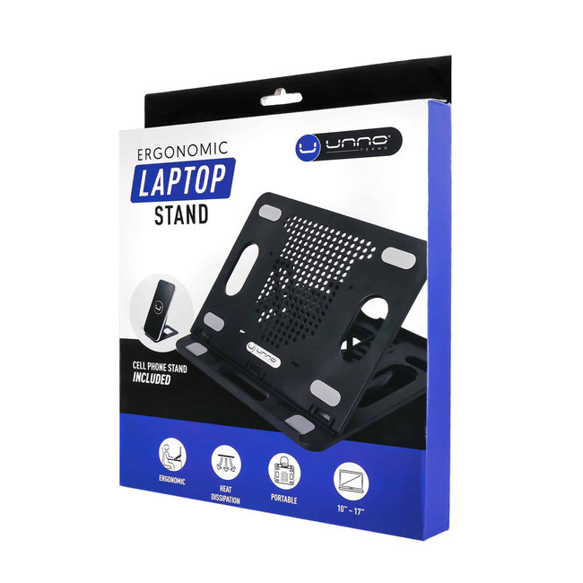 UNNO Laptop Stand Ergonomic with phone stand - NC6115BK