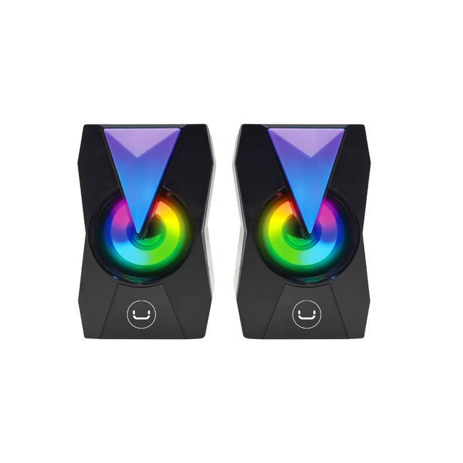 UNNO Desktop Speakers Icon USB 2.0 - Black LED - SP9013BK