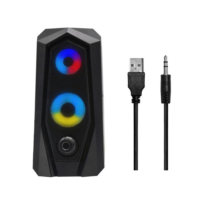 UNNO Desktop Speakers BRV30 Gaming USB 2.0 - Black LED - SP9030BK