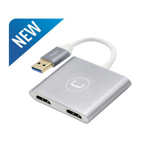 UNNO UNNO USB A to Dual HDMI Hub / Adapter HB1102SV
