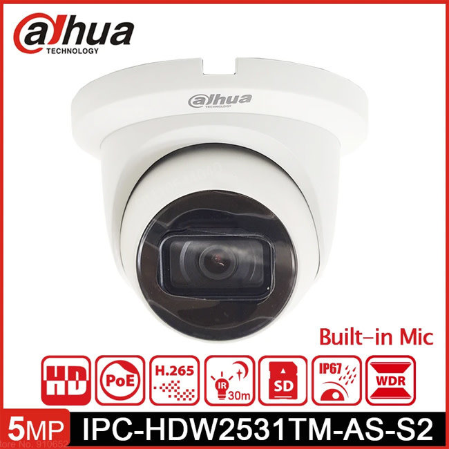 Dahua 5MP Network IP Dome Camera With Mic 2.8mm H.265+