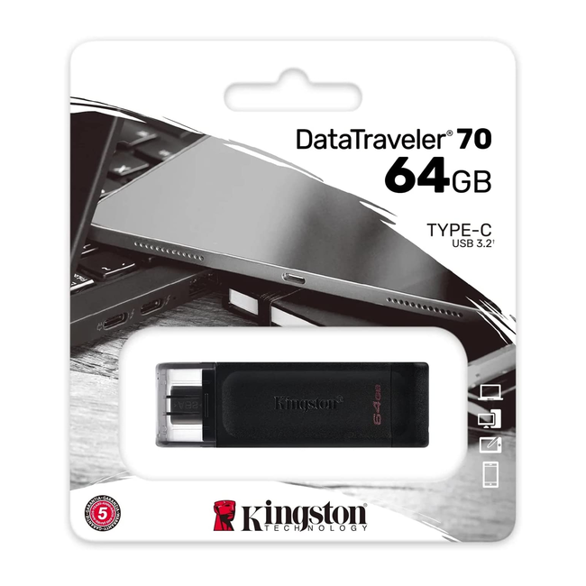 Kingston 64GB USB-C 3.2 Data Traveler DT70/64GB