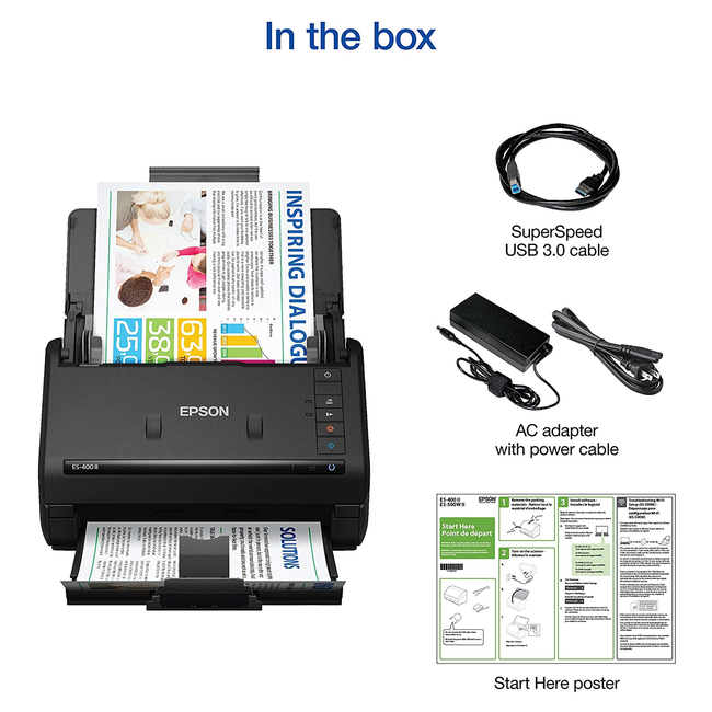 Epson Workforce ES-400II Document Scanner Duplex