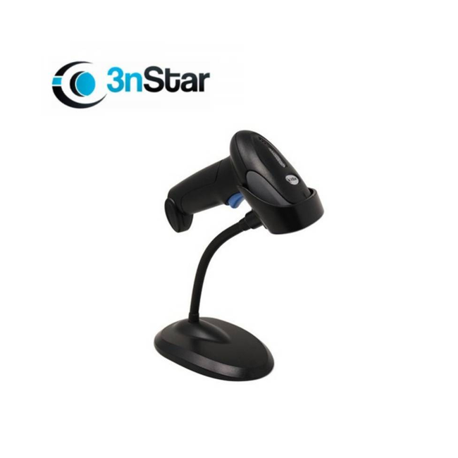 3nStar Laser Handheld Barcode Scanner 1D USB With Base POS-SC050