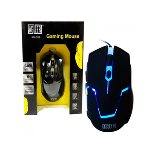 Agiler Agiler Rubber Black Gaming Mouse 2400DPI 6 Buttons AGI-2100