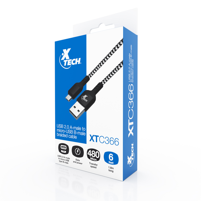 Xtech Micro USB Charging Cable Braided XTC-366