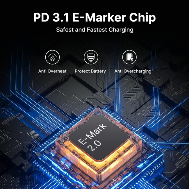 Jsaux USB-C to USB-C Cable M/M Red 2M Braided