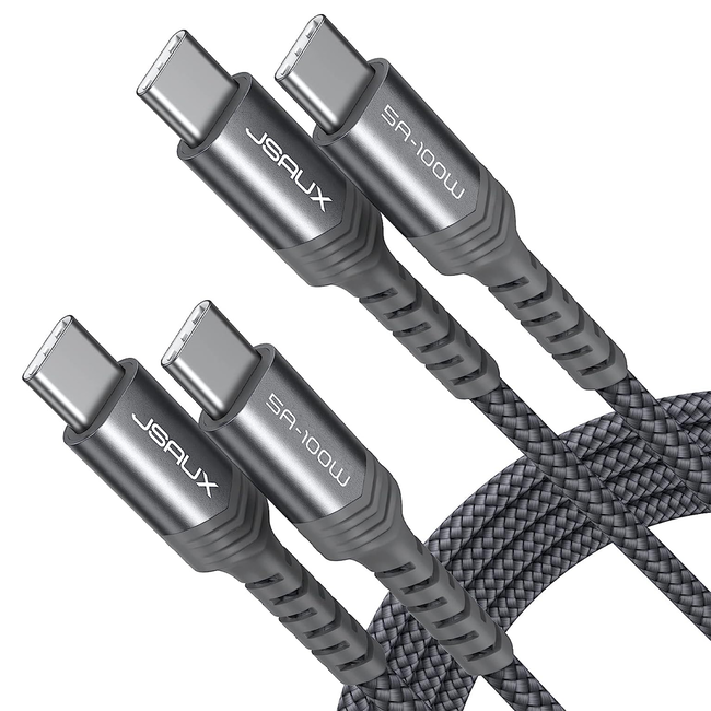 Jsaux USB-C to USB-C Cable M/M Black 1M Braided