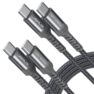 JSAUX Jsaux USB-C to USB-C Cable M/M Black 2M Braided