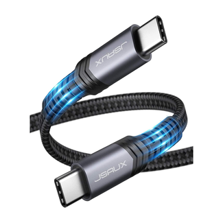 JSAUX Jsaux USB-C to USB-C Flat Cable M/M 2M Grey Braided