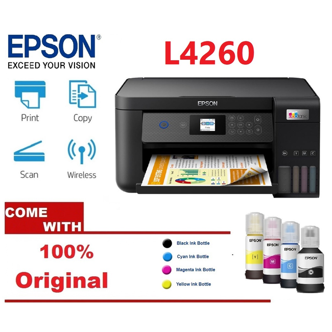 Epson L4260 EcoTank Multifunction Auto Duplex-Printer / Scanner Copier