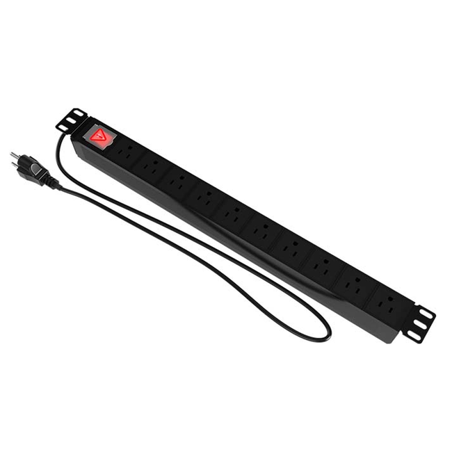 Nexxt 9 Outlet PDU 1U Rackmount Power Strip