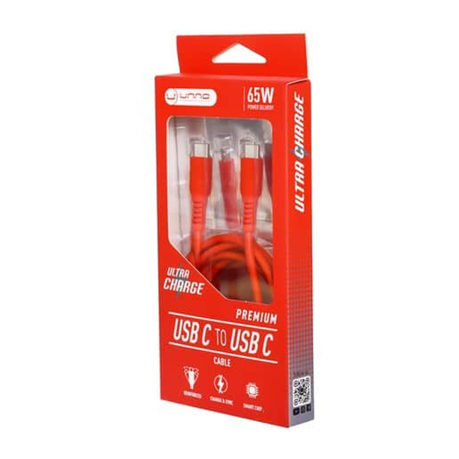 UNNO Cable Type C to Type C - Red 1.5m - CB4073RD
