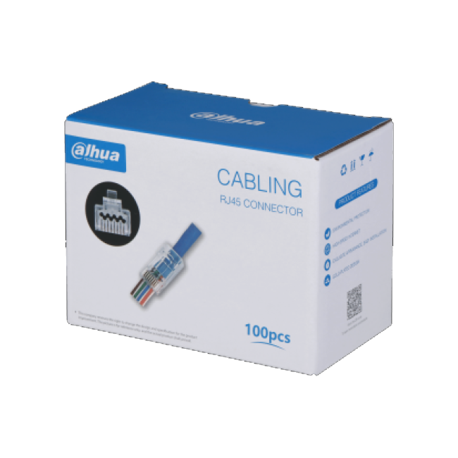 DAHUA CAT6 RJ45 Pass Through Connectors 100pcs DH-PFM976-631-PT