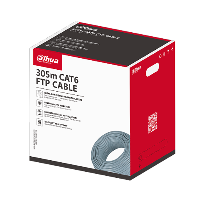 DAHUA CAT6 Outdoor Cable 1000ft 100 Copper DHPFM9206U Super