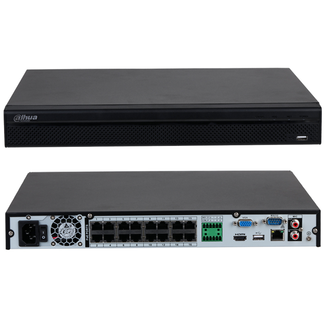 DAHUA DAHUA 16CH 1U 16PoE 2HDDs WizSense Network Video Recorder DHI-NVR4216-16P-EI