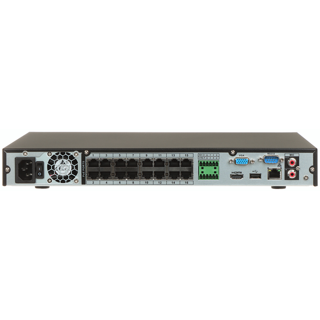 DAHUA 16CH 1U 16PoE 2HDDs WizSense Network Video Recorder DHI-NVR4216 ...