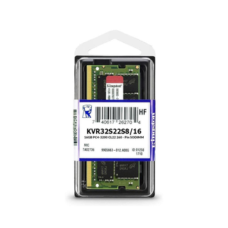 Kingston KVR 16GB 3200Mhz DDR4 SODIMM CL22 KVR32S22S8/16