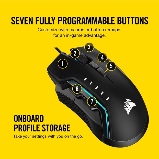 Corsair Gaming Mouse GLAIVE RGB Pro CH-9302211-NA