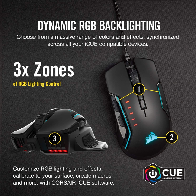 Corsair Gaming Mouse GLAIVE RGB Pro CH-9302211-NA