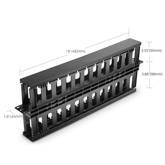 Bell 1U Double Sided Rackmount Horizontal Cable Manager
