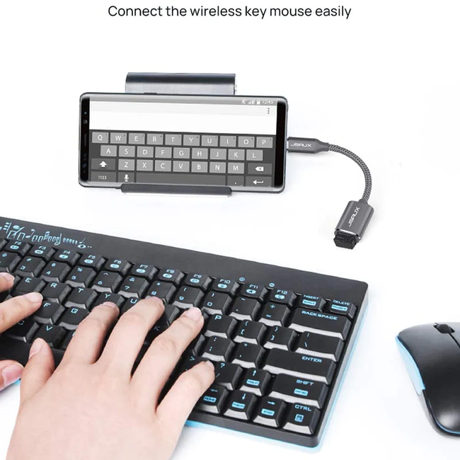 Jsaux USB 3.0 (Female) to USB-C (Male) Adapter Grey