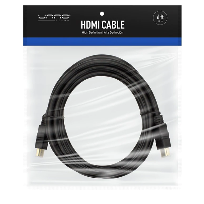 UNNO Cable HDMI 1.8m / 6ft - CB4106BK