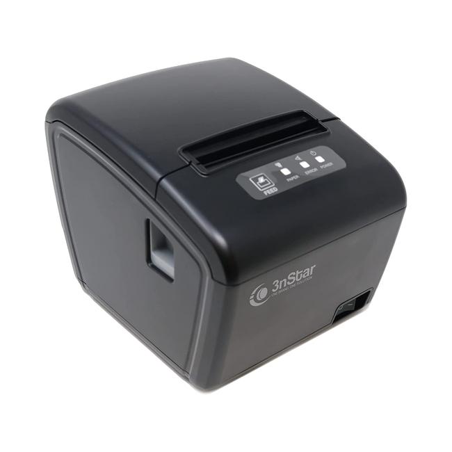 3nStar 80mm Direct Thermal Receipt Printer, Black, USB+LAN+BT, 260mm/s, Auto Cutter