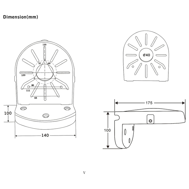 WiTi Universal Wall Mount Bracket for Dome Security Camera,Deep Base Junction Box Metal