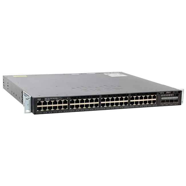Cisco Catalyst WS-C3650-48PD-L 48 Port Gigabit PoE 2 SFP 1G 2 SFP 10G 640WAC PSU