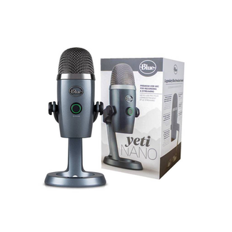 Logitech Microphone Blue Premium Dual-Pattern USB Shadow Grey Yeti Nano 988-000508