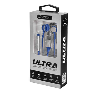 UNNO UNNO Earbuds Ultra Type C with MIC - Blue - HS7005BL