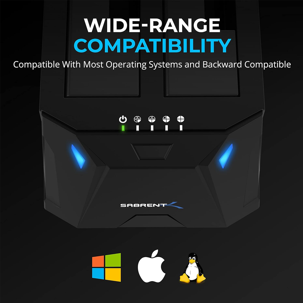 SABRENT USB 3.0 Dual Bay Docking Station ECHD2B Super Technologies