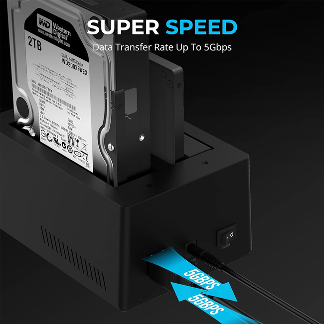 SABRENT USB 3.0 Dual Bay Docking Station EC-HD2B