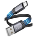 JSAUX Jsaux USB-C to USB-A Flat Braided Charging Cable 2m Grey