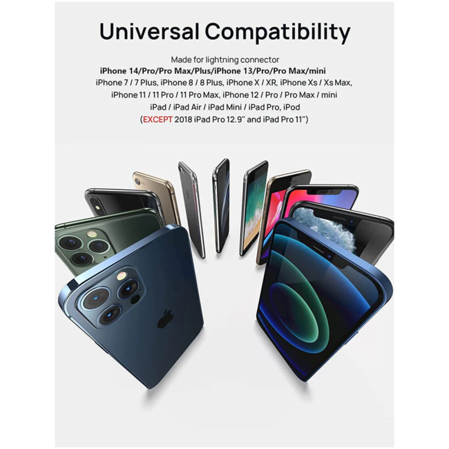 JSAUX Audio Cable Lightning to 3.5mm Female Grey CL0053